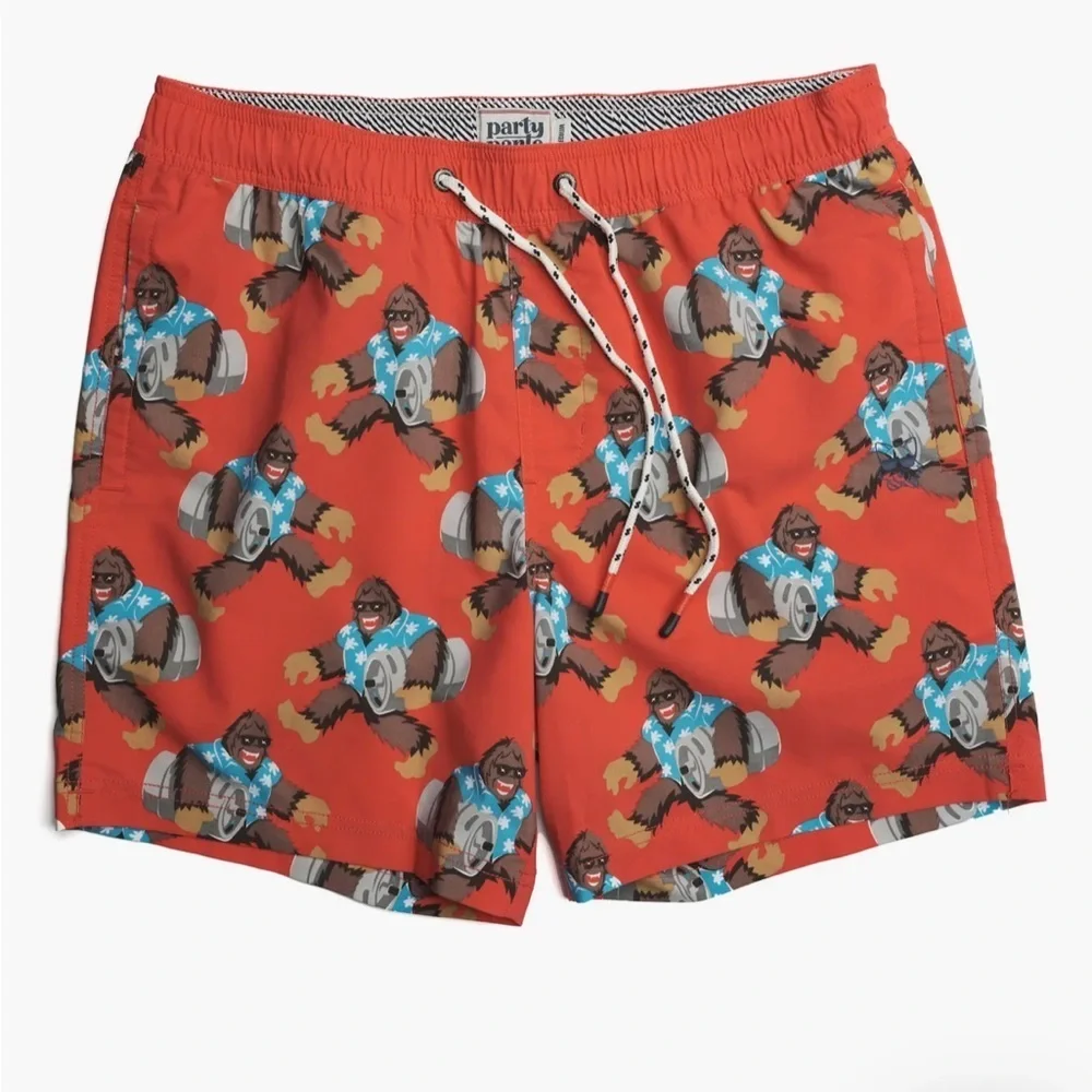 🪅Party Pants Red Yeti Swim Shorts